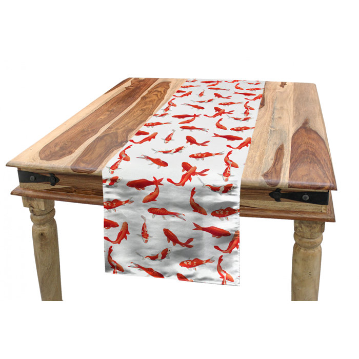 East Urban Home Koi Fish Table Runner Wayfair